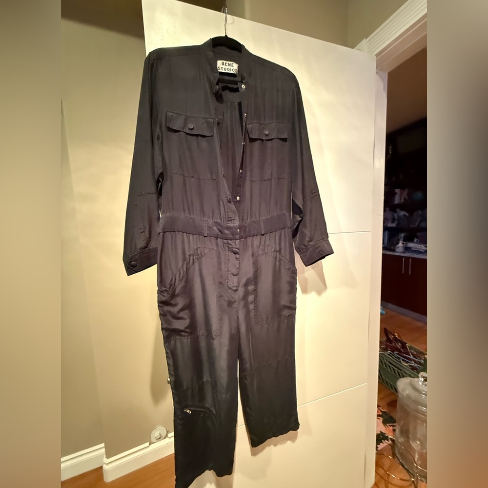 Acne Black Utility Jumpsuit